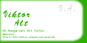 viktor alt business card